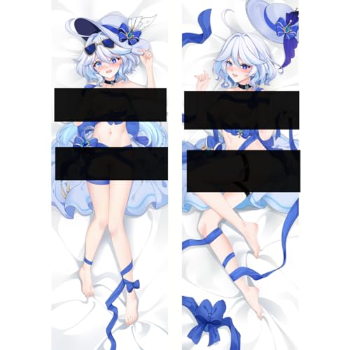 Sonsoke Genshin Impact Focalors Kissenbezug, Anime, doppelseitiger Druck, Überwurfkissen, Couchüberzug, 150 x 50 cm (Furina & Focalors 9) von Sonsoke