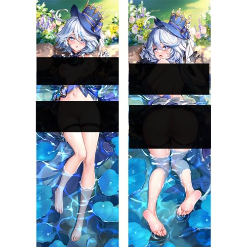 Sonsoke Genshin Impact Furina & Focalors Kissenbezug, umarmender Kissenbezug, Anime, gefüllt, doppelseitiger Druck, Couchbezüge, 150 x 50,8 cm (Furina & Focalors 3) von Sonsoke
