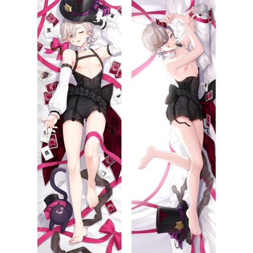 Sonsoke Genshin Impact Lyney Kissenbezug, umarmender Kissenbezug, Anime, gefüllt, doppelseitiger Druck, Couchbezüge, 150 x 50,8 cm (Lyney 6) von Sonsoke