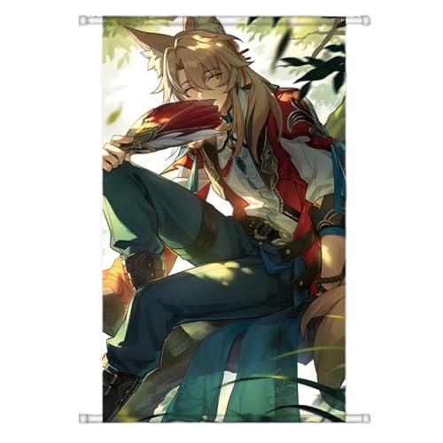 Sonsoke JiaoQiu Spielfigur-Wandkunst-Poster, Wandbehang, Rollposter, Leinwand-Kunst, Wandrahmen, Schlafzimmerdekoration, 60 x 40 cm von Sonsoke