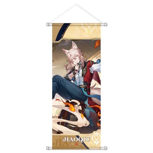 Sonsoke JiaoQiu Wandposter zum Aufhängen, Stoff-Poster, Wandkunst, Raumdekoration, 75 x 28 cm von Sonsoke
