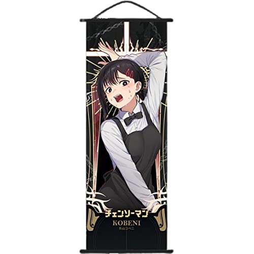 Sonsoke Kettensäge Mann Anime Figur Wandkunst Poster Wandbehang Scrollen Poster Leinwand Kunst Wandrahmen Schlafzimmer Dekor 70 x 25 cm (Kobeni) von Sonsoke