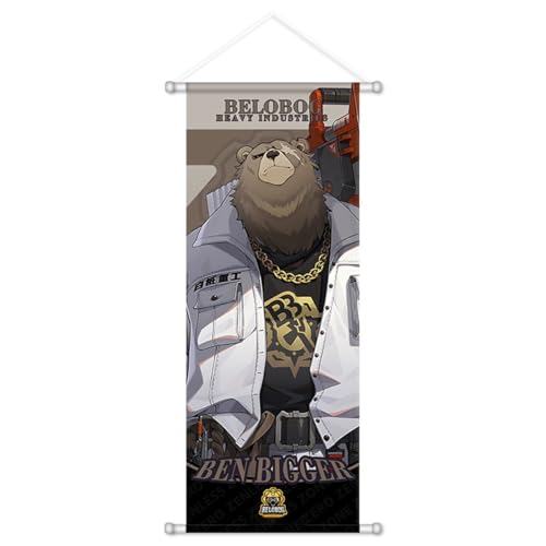Sonsoke Nicole Demara Spielfigur Wandkunst Poster Wandbehang Scroll Poster Leinwand Kunst Wandrahmen Schlafzimmer Dekor 70 x 28 cm (Ben Bigger) von Sonsoke