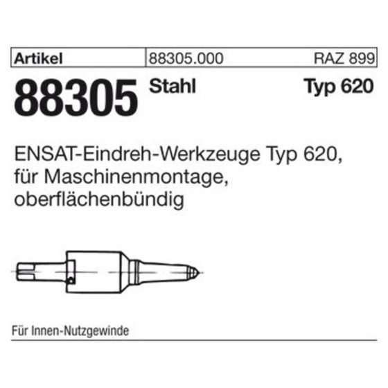 Eindreh-Werkzeug ART 88305 ENSAT, M3 für Maschinenmontage von Sonstige