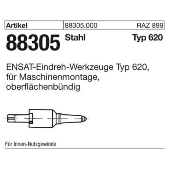 Eindreh-Werkzeug ART 88305 ENSAT, M4 für Maschinenmontage von Sonstige