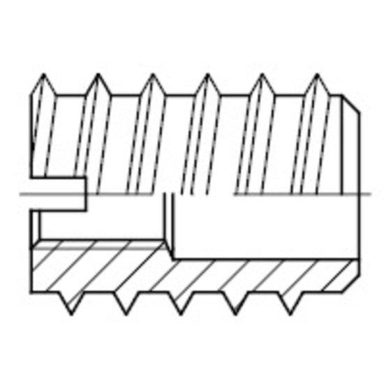 Einschraubmuttern, DIN 7965 Messing blank M 4x12 AD-Ø 8 von Sonstige