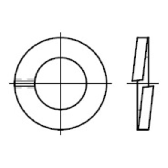 Federringe, DIN 127 Federstahl blank B 33 von Sonstige