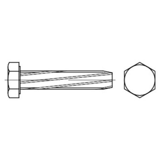 Gewindeschneid-Schraube DIN 7513 A Stahl galvanisch verzinkt M4 x 16mm von Sonstige