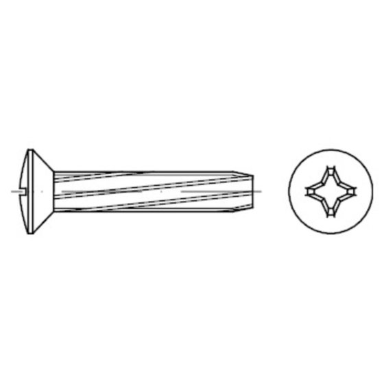 Gewindeschneid-Schraube DIN 7516 E -H Stahl galv.verz. M 6x 50 von Sonstige