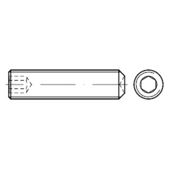 Gewindestift mit ISK und Ringschneide ISO 4029 Edelstahl A4 blank M6x1x25mm von Sonstige