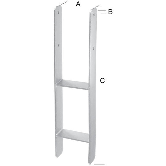 H-Pfostenträger tzn 121 Stärke 5,0mm CE von Sonstige