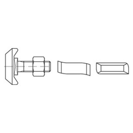 Halfenschrauben, Hammerkopfschrauben 88940 Typ 40/22 A4 M12 x 40 A 4 S von Sonstige