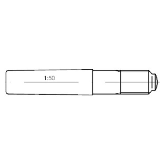 Kegelstift mit Gewindezapfen und konstanten Kegellängen DIN 258 Stahl ø5x40mm von Sonstige