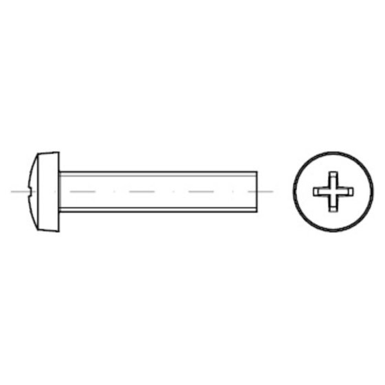 Linsenschraube mit Kreuzschlitz DIN 7985-H Edelstahl A4 M5 x 40mm von Sonstige