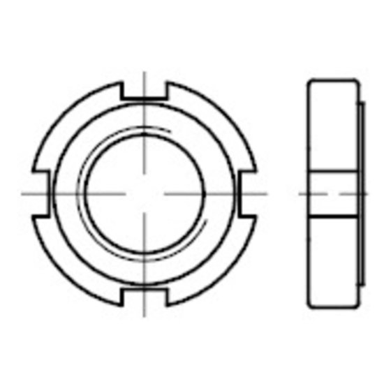 Nutmuttern, DIN 1804 Stahl 14H blank M26x1,5 von Sonstige