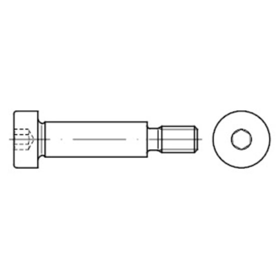 Pass-Schulterschraube mit Innensechskant ISO 7379 Edelstahl A2 f9 10-M 8x 16 von Sonstige