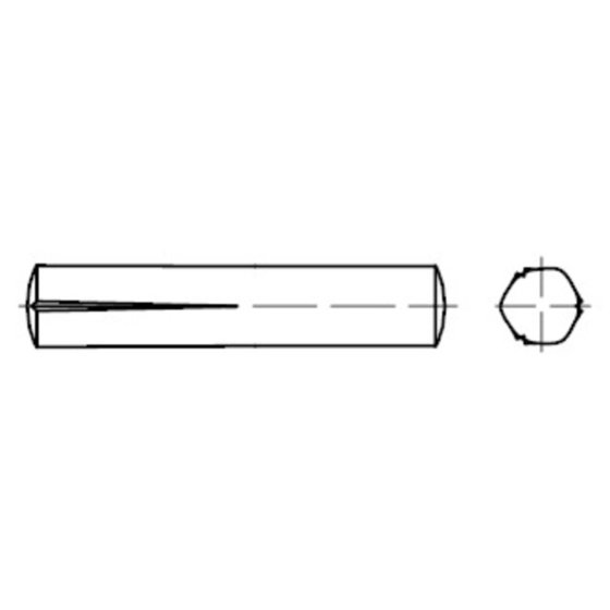 Passkerbstift DIN 1472 Stahl blank ø4 x 8mm von Sonstige