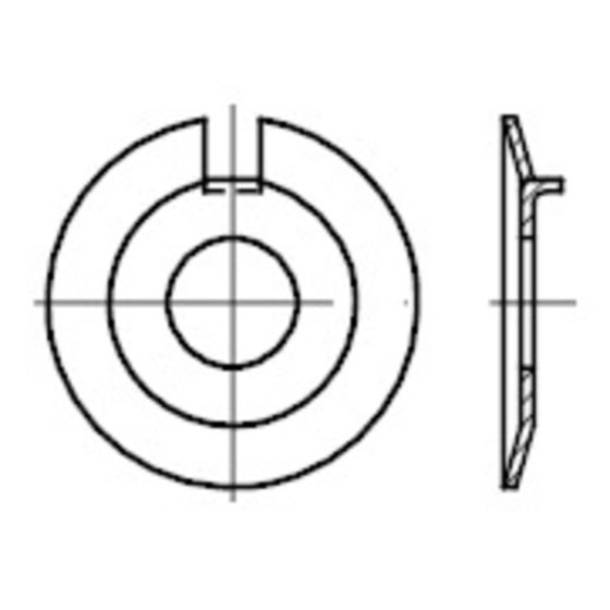Scheiben mit Aussennase, DIN 432 Stahl blank  21 von Sonstige