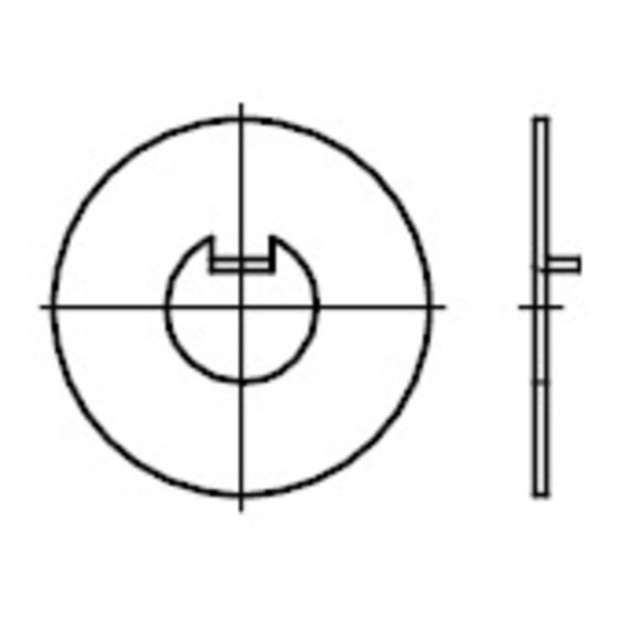 Scheiben mit Innennase, DIN 462 Stahl blank  72x110x1,5 von Sonstige