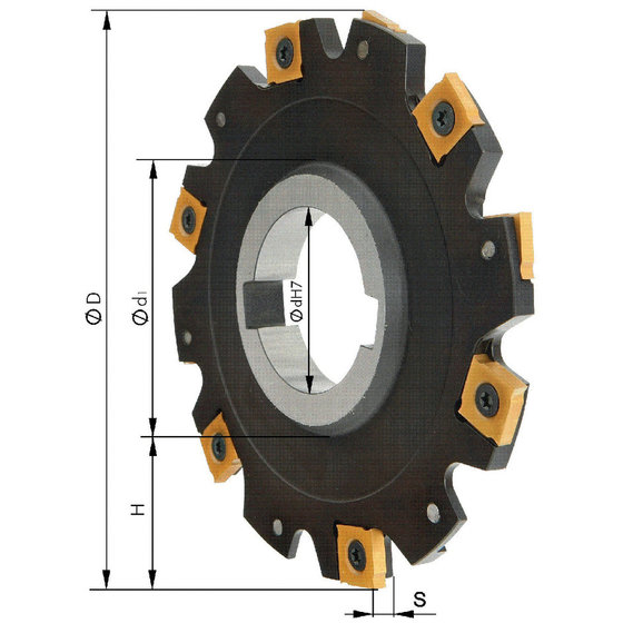 Scheibenfräser ohne Bund ø125 x10mm Z 12 von Sonstige