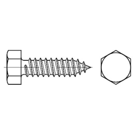 Sechskant-Blechschraube ISO 1479-C Stahl galv.verz. 6,3x 80 von Sonstige