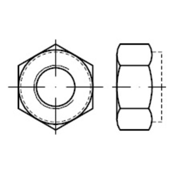 Sechskantmutter nichtmetal. Klemmteil, ISO 7040 Edelstahl A2-70 br. Ring M 5 von Sonstige