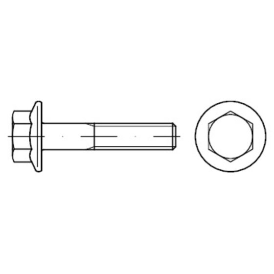 Sechskantschraube mit Flansch DIN 6921 Edelstahl A2 M 8x 45 von Sonstige