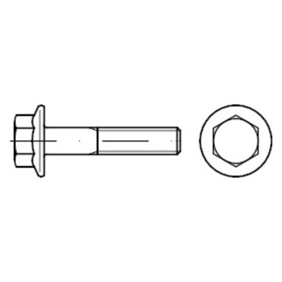 Sechskantschraube mit Flansch EN 1665 Stahl 8.8 galvanisch verzinkt M12 x 90mm von Sonstige