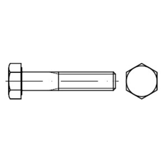 Sechskantschraube mit Schaft Feingewinde DIN 960 Stahl 10.9 M22x1,5 x 80 von Sonstige
