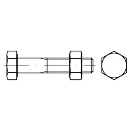 Sechskantschraube mit Schaft ISO 4014 MU 8.8 CE feuerverz. M20x 80 SB von Sonstige