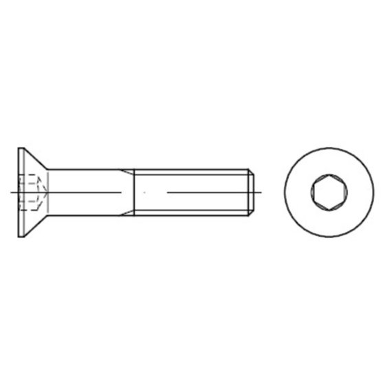 Senkschraube mit Innensechskant ISO 10642 Edelstahl A4 M 8x 90 von Sonstige