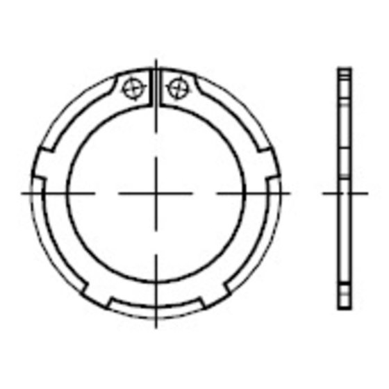 Sicherungsringe mit Lappen für Wellen, DIN 983 Federstahl blank 35 x 1,5mm von Sonstige