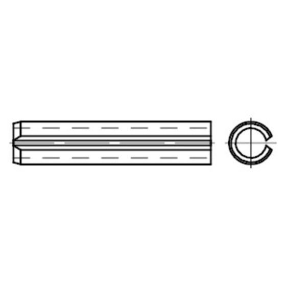 Spannhülse-Spannstift, leichte Ausführung DIN 7346 Federstahl blank ø21 x 50mm von Sonstige