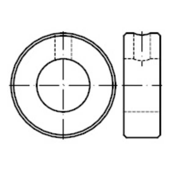 Stellringe - leichte Reihe, DIN 705 Stahl blank B 10x 20x 10 von Sonstige