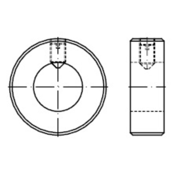 Stellringe m.Gewindestift-leichte Reihe, DIN 705 Edelstahl A5/1.4571  16x 28x 12 von Sonstige