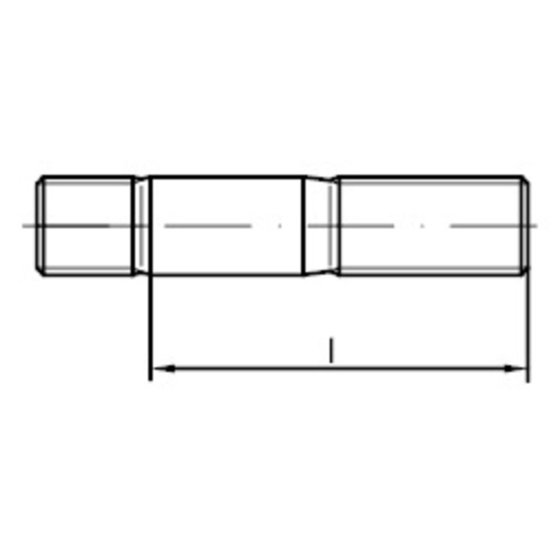 Stiftschraube Einschraubede ? 1,25d DIN 939 Stahl 10.9 M16x200 von Sonstige