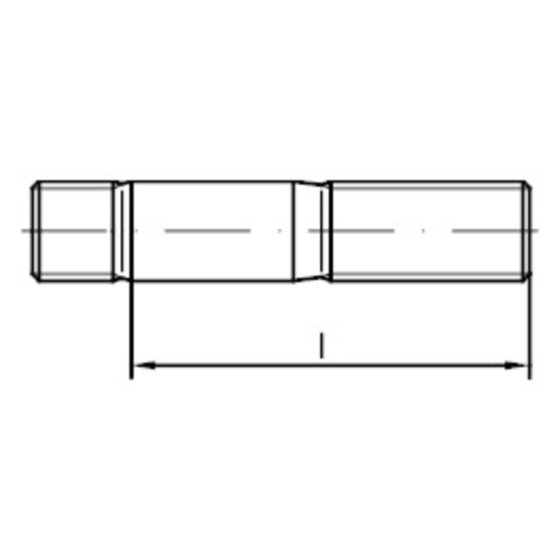 Stiftschraube Einschraubede ? 1d DIN 938 Edelstahl A4 M12x100 von Sonstige