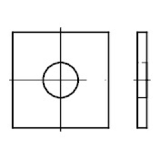 Vierkantscheiben für Holzbau, DIN 436 Edelstahl A2  26  x 80x 6 von Sonstige
