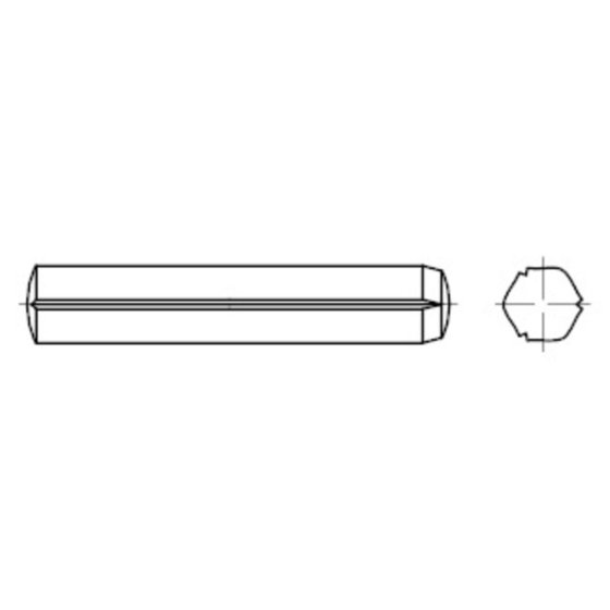 Zylinderkerbstift mit Fase DIN 1473 Edelstahl A1 1.4305 blank ø5 x 40mm von Sonstige