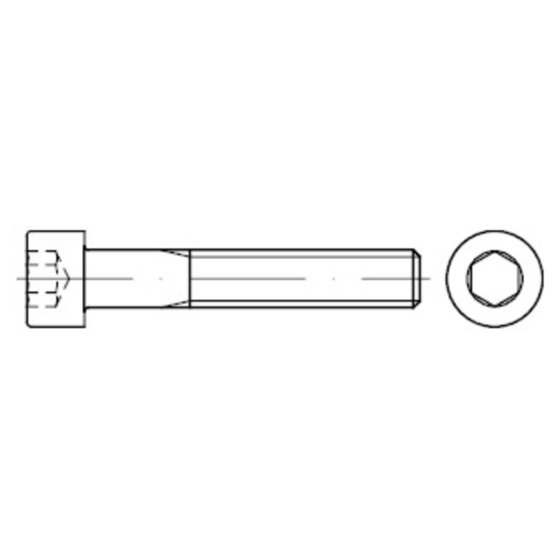 Zylinderschraube mit Innensechskant DIN 912 Edelstahl A4-80 M12x 45 von Sonstige