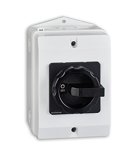 Sontheimer Reparaturschalter/Gehäuseschalter 25 A 4-polig RLO25/4PM-D1/Z33S/2xM25, Reparaturschalter/Schwarz von Sontheimer