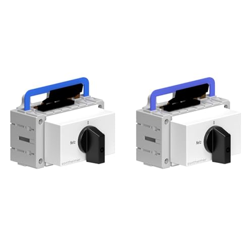 Sontheimer Umschalter 63A 4-polig 22 kW Netz-0-Not ULO63/4T/NS/Z101/F976, Umschalter/Schwarz, 2x4x63 A (Packung mit 2) von Sontheimer