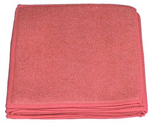 Sonty 10 Stück Schwammtücher XL, Spültücher Microfaser 23 x 23 cm (rot) von Sonty