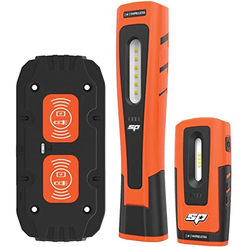 SP TOOLS, SP81499, Pack mit 2 LED-Arbeitsnutzungen/Arbeitslampen auf drahtloser USB-C-wiederaufladbarer Akku von SP Tools