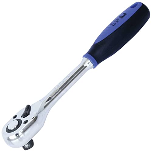 SP Tools SP22305-3/8" Bi-Material Umschaltknarre 45 Zähne - Quick-Release-Mechanismus - Handwerkzeug aus Chrom-Vanadium-Stahl (Cr-v) - Profi-Qualität. von SP Tools