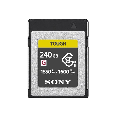 Sony CFexpress Type B 240 GB Tough (CEBG240T) – extrem schnell (Lesen bis 1850 MB/s, Schreiben bis 1600 MB/s), ultrarobust, perfekt für professionelle Foto- & Videoaufnahmen von Sony