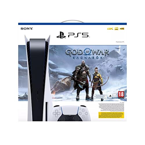 Sony Playstation 5 Standard + God of War Ragnarök 825 GB Wi-Fi Black White von Sony
