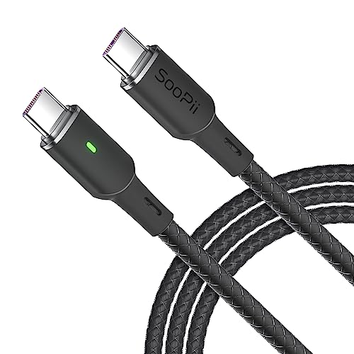 SooPii 100W PD USB-C-zu-USB-C-Kabel, [2.0 m] Typ-C-Kabel mit intelligenter LED-Anzeige für lPhone 15/15 Pro/15 Plus, lPad Air/lPad Pro, MacBook Pro, Samsung Galaxy S23/S21/S10/S9/Plus… von SooPii