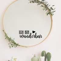Aufkleber Für Spiegel | Spruchaufkleber Spiegelaufkleber Glasaufkleber Vinylaufkleber von SooSchee