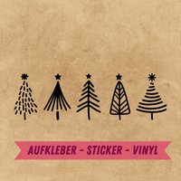 Aufkleber Weihnachtsbaum| Sticker Tannenbäumchen | Vinylsticker Fensterbild Tannenbäume Weihnachtsdeko von SooSchee